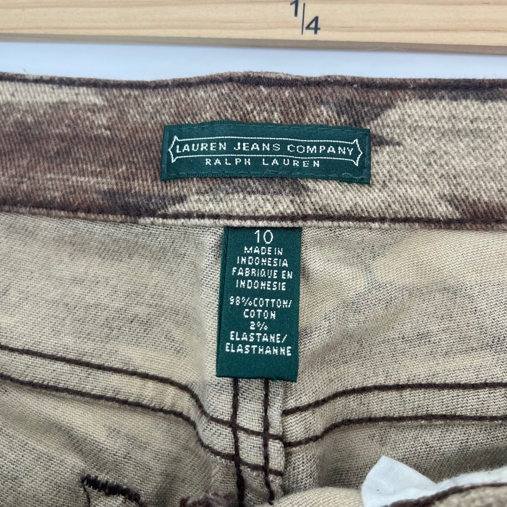 Lauren Jeans Co Ralph Lauren Skinny Pants Womens 10 Brown Southwest Aztec Print - Picture 6 of 8